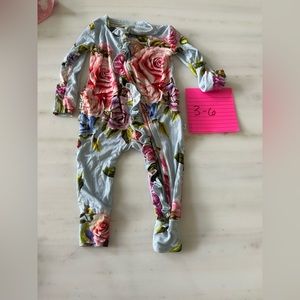 Posh Peanut floral footless zippy